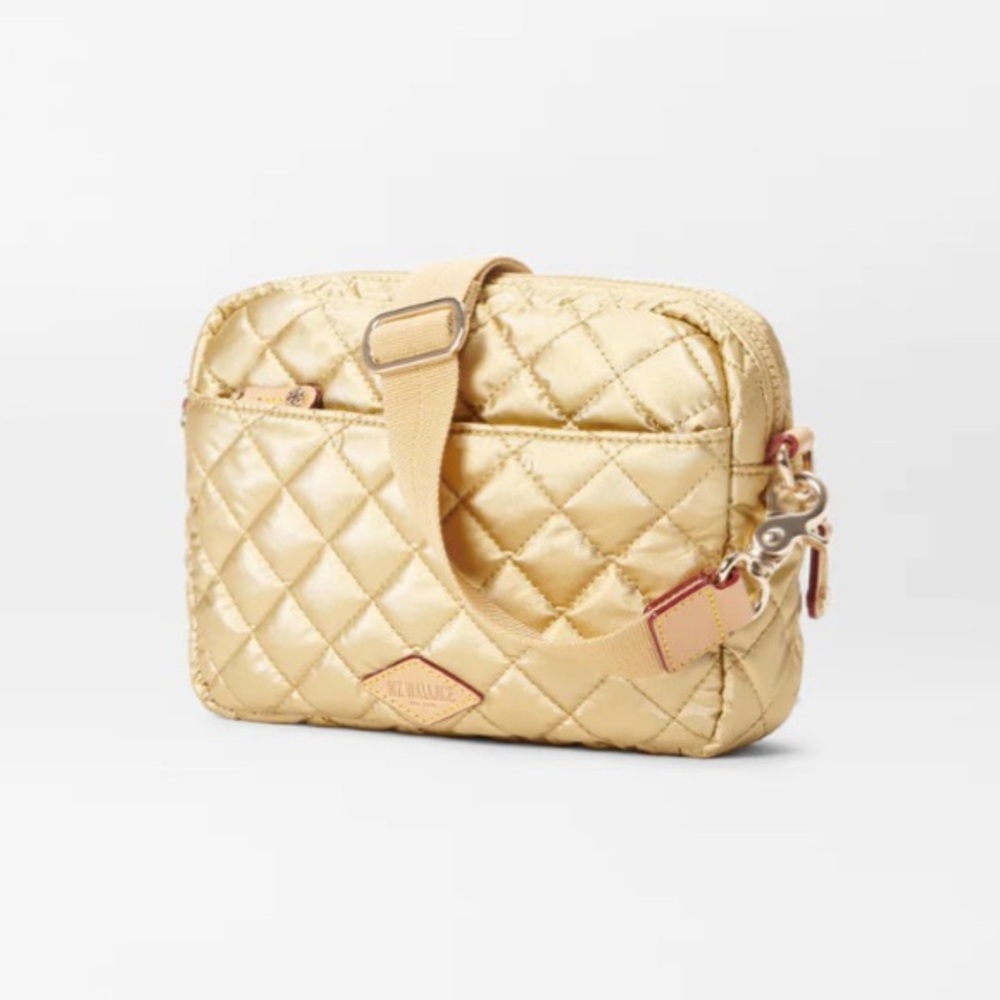 🎉QUICK SALE🎉MZ Wallace Light Gold Pearl Metallic Small Metro Camera Bag - Picture 5 of 9